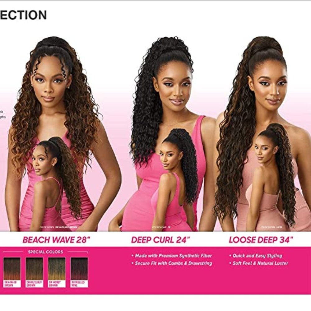SOLD- Outre Ponytail Pretty Quick Deep Curl 24" (1)